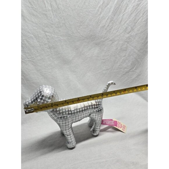Victoria Secret PINK Dog Mascot Plush Lot of 2 Metallic Circle Printed- NWT - Picture 12 of 15
